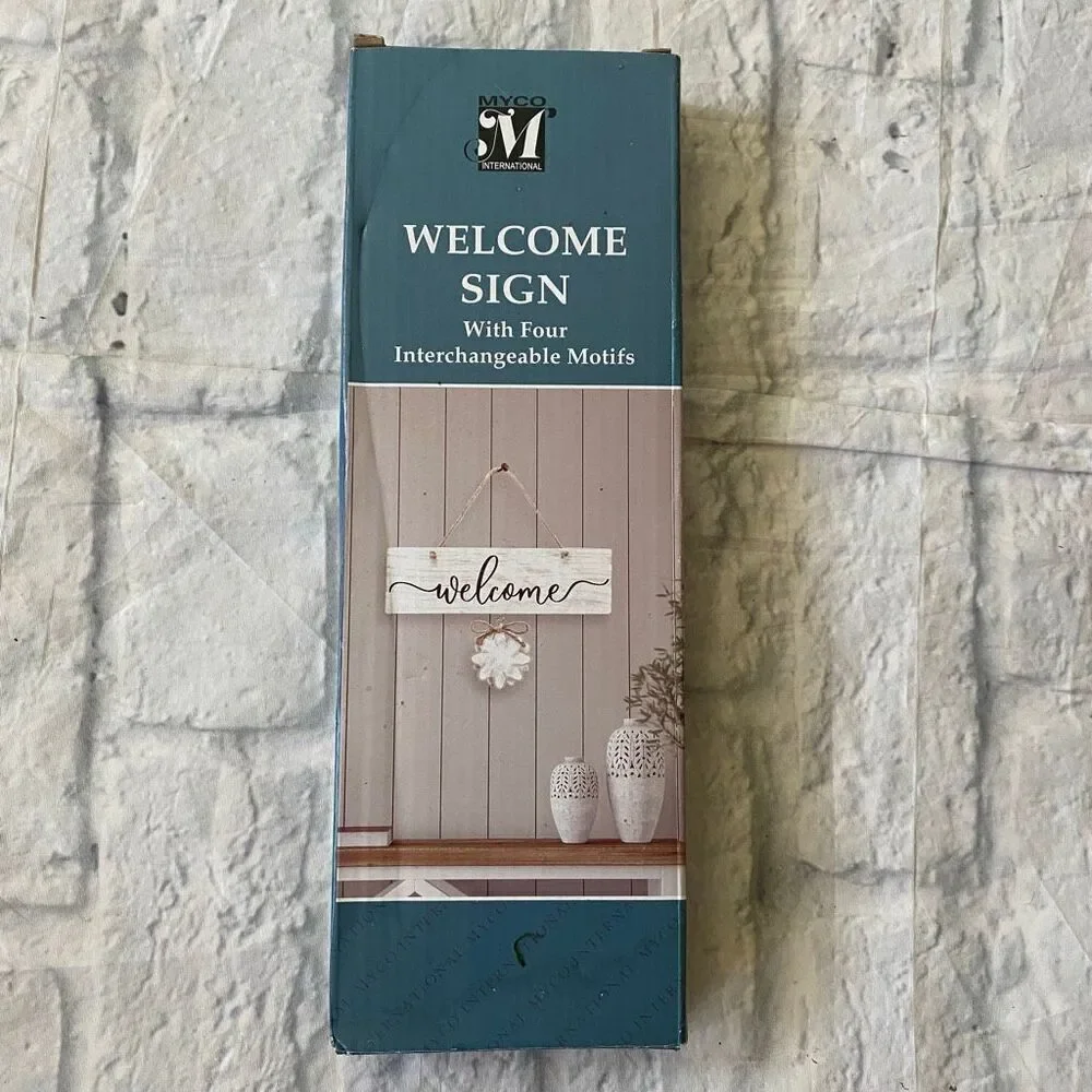 MYCO welcome sign & encore set of 2 hanging shelves